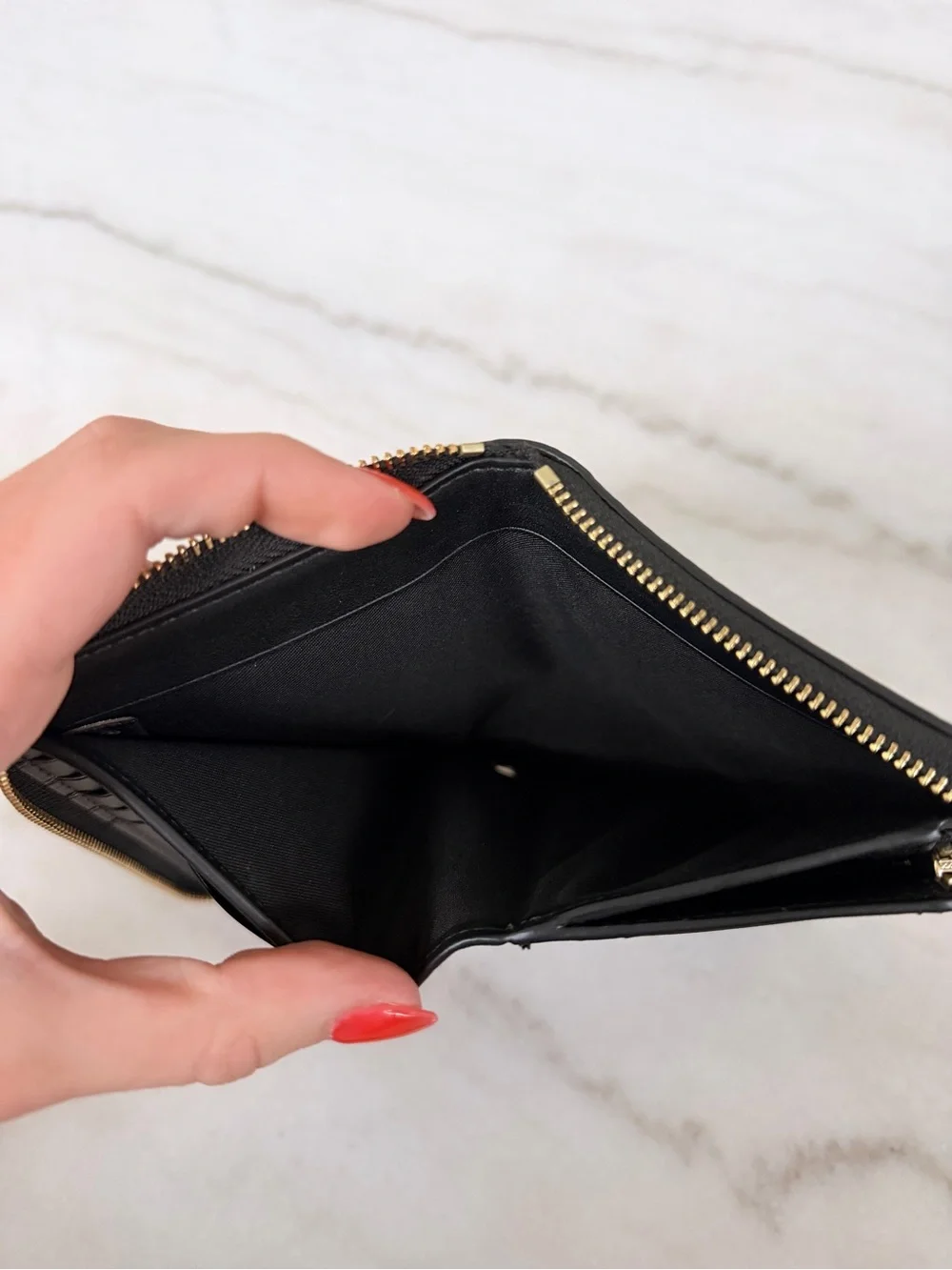 Black Coach Medium Zip ID Wallet